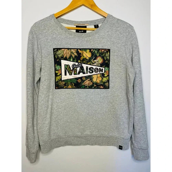 Scotch & Soda Chalet Maison sweatshirt gray size M - Picture 2 of 11